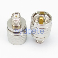 Mini UHF female jack to UHF male plug PL259 PL-25 RF Connector Converter Adapter