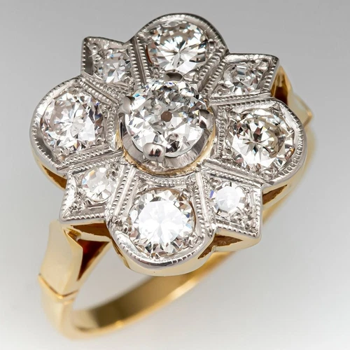 Art Deco Vintage Style Lab Created Diamond Wedding 925 Sterling Silver GfitRing - Picture 1 of 10