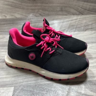 Body Glove Womens Monza Athletic Shoes Black Pink Low Top Lace Up Sneakers 8M