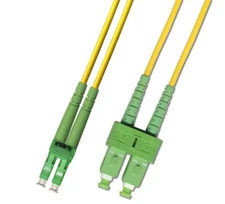 6M (19.68ft) OS2 LC/APC to SC/APC Fiber Optic Cable Duplex Singlemode 9/125