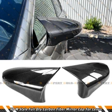 FOR 2013-20 LEXUS GS GSF ES RC LS DRY CARBON FIBER V2 M STYLE SIDE MIRROR COVERS