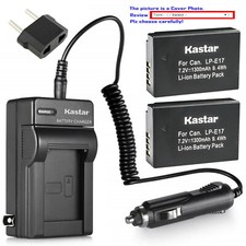 Kastar Battery AC Rapid Charger for Canon LP-E17 LC-E17  Canon EOS 77D Camera