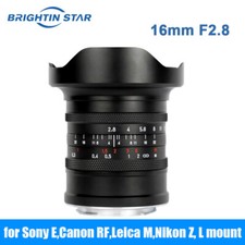Brightin Star 16mm F2.8 Full Frame Ultra Wide Angle MF Lens for RF/E/Z/L/M mount