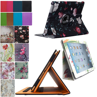 Smart Case Cover Stand Pocket Folio Rotating for iPad Air 1(2013)/ Air 2 (2014)