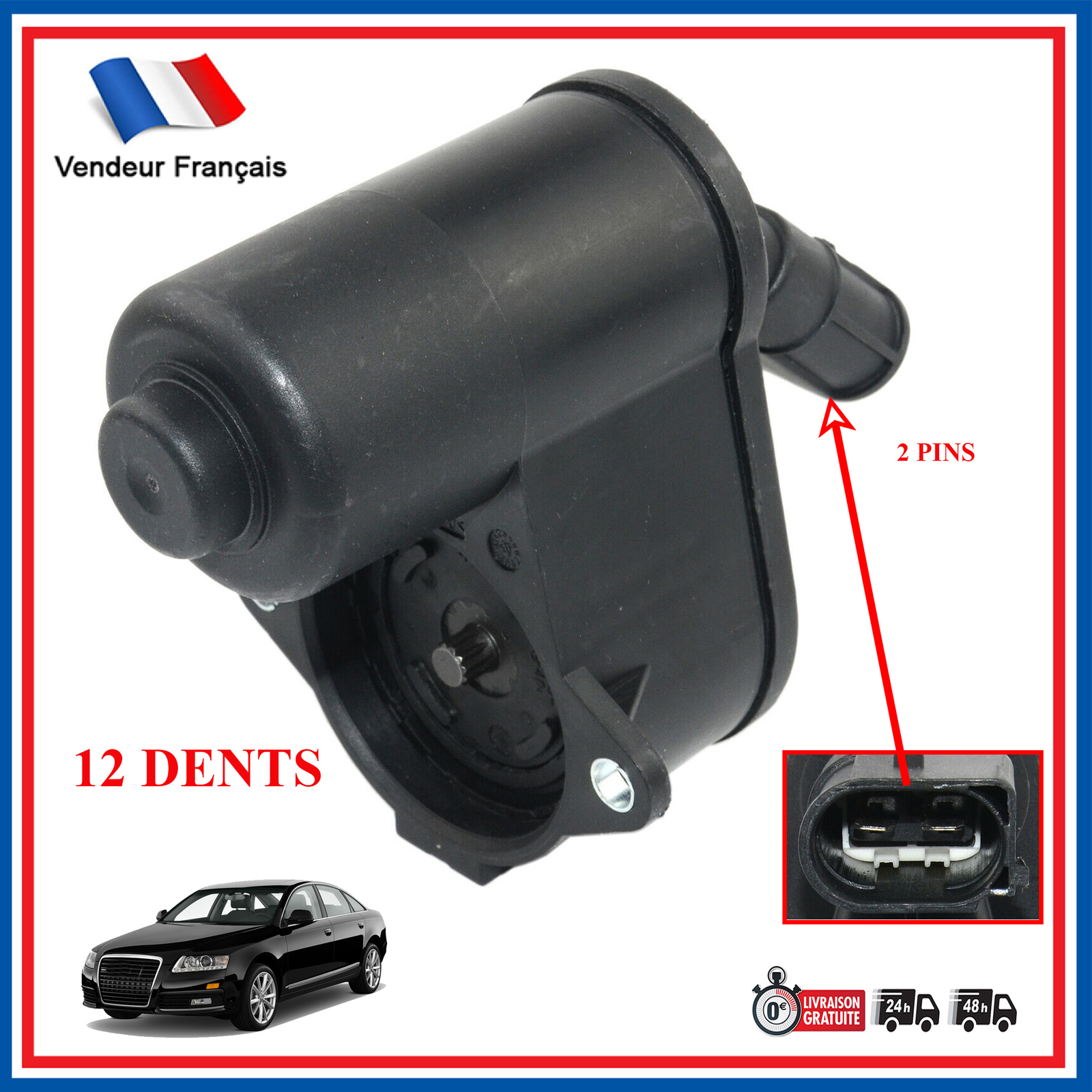 Étrier de frein arrière avec moteur électrique 12 dents pour Audi A6 C6 2.0 2.7 3.0 TDI