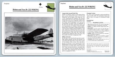 Blohm Und Voss Bv 222 Wiking - Seaplane - Warplanes Collectors Club Card
