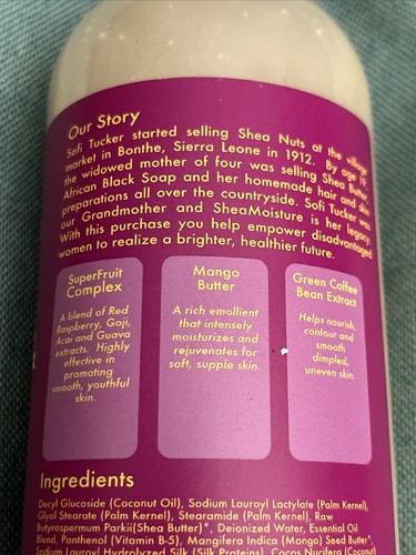 SHEA MOISTURE SUPERFRUIT COMPLEX BUBBLE BATH & BODY WASH W MANGO BUTTER LOT OF 4 - Picture 4 of 8