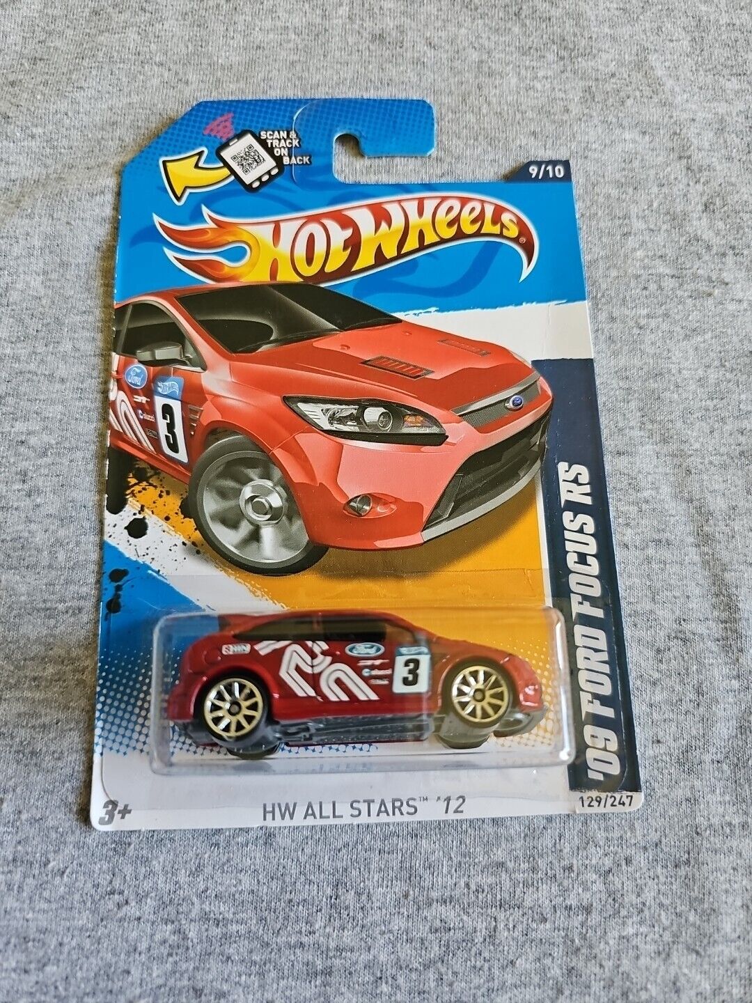 2012 Hot Wheels 09 FORD FOCUS Red 129/247 LITTLE BEND All Stars 