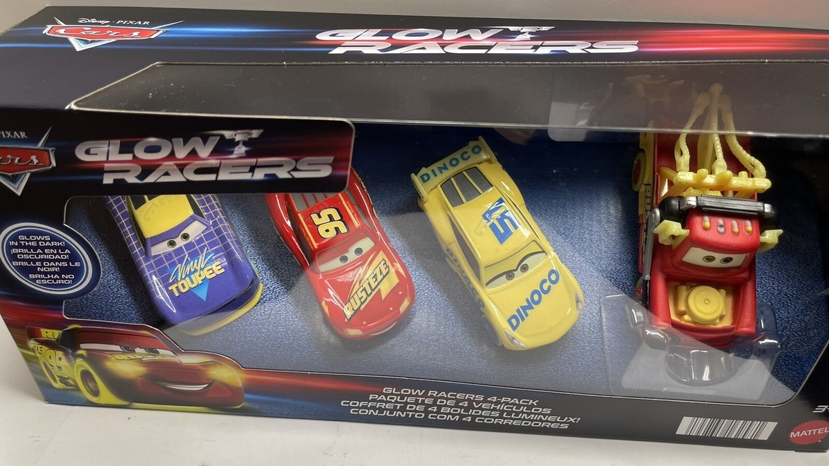 Glow Racers Lightning McQueen マテル Amazon.com: Disney Cars Disney Pixar Cars Glow Racers
