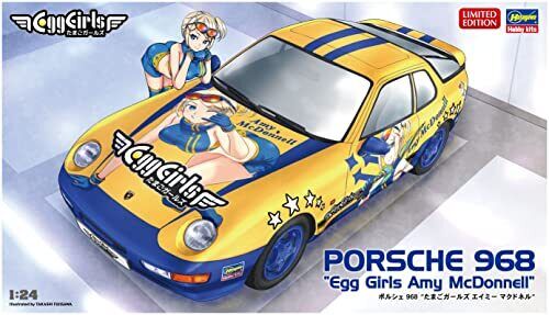 Hasegawa 1/24 Porsche 968 "Egg Girls Amy McDonnell" Plastic Model Kit SP538 - Picture 1 of 6