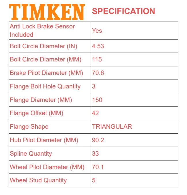 Timken For 2002-2007 Pontiac Torrent Vue 513189 Front Wheel Bearing & Hub ABS - Image 3 of 4