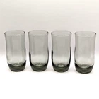 Smoke Glass Grey Juice Glasses 4 oz Set of 4 MCM VTG Anchor Hocking USA