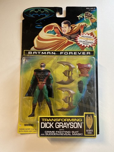 RARE Batman Forever Transforming Dick Grayson ERROR NO EYES & Correction Robin - Picture 7 of 10