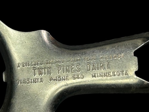 VTG Twin Pines Dairy Milk Bottle Opener Virginia Minnesota - Picture 2 of 5