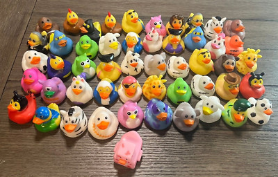 51 Mixed Rubber Duckies Ducks Huge Ducky Collection