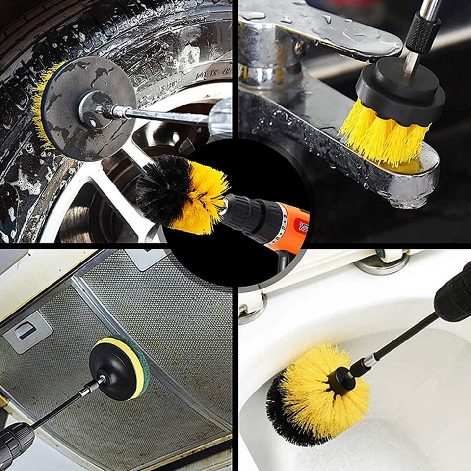 30Pcs Car Cleaning Kit Interior Exterior Auto Detailing Wash Drill