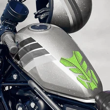 MC Motoparts Green Arc Shield Gas Tank Pad Cover Protector Removable