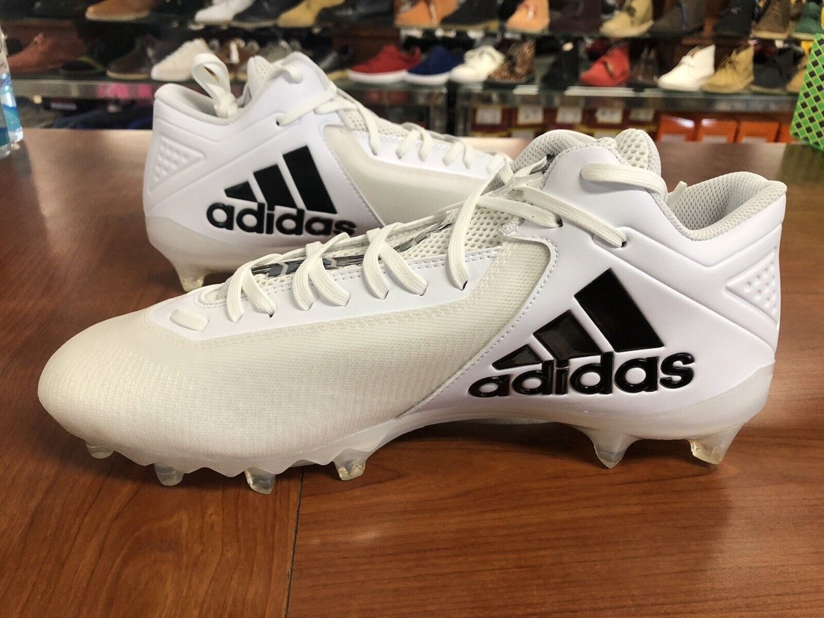 ADIDAS SM FREAK MID FOOTBALL CLEATS SIZE 12 WHITE BLACK 