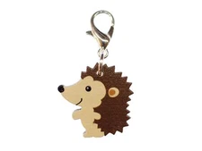 Hedgehog Charm Zipper Pull Miniblings Garden Forest Animal Autumn Wood