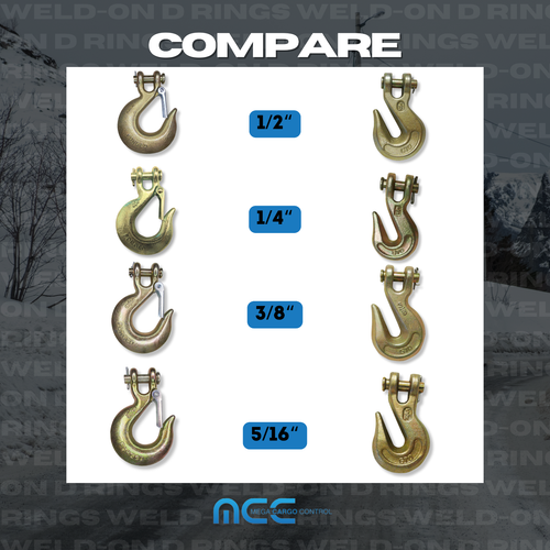 8 Pack G70 5/16" Clevis Slip Hook Flatbed Truck Trailer Transport - Foto 6