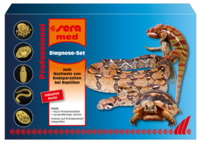 sera med Professional Diagnose-Set Endoparasiten Nachweis Reptilien Kotanalyse
