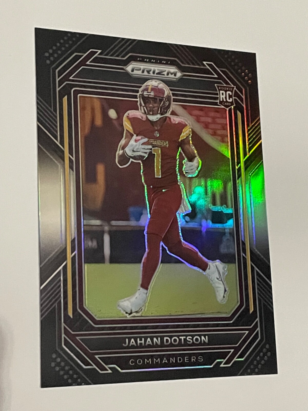 2022 Panini Chronicles Prizm Black Jahan Dotson #PB-15 Silver Prizm RC SP