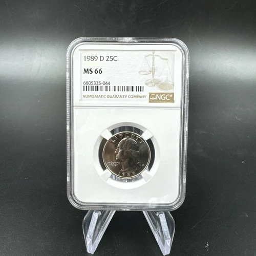 1989 D - 25C Washington Quarter Dollar NGC MS66