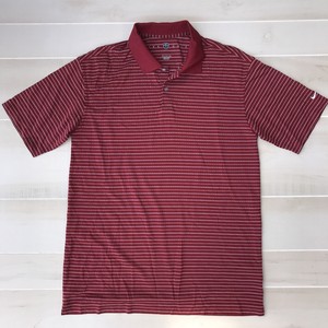 nike red and white striped shirt