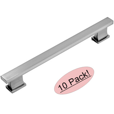 *10 Pack* Cosmas Cabinet Hardware Satin Nickel Contemporary Pulls #702-5SN