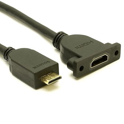 Panel Mount Mini-HDMI Extension