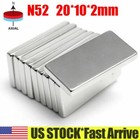 1-50 Pcs Neodymium Block Magnets 20x10x2mm N52 Super Strong Rare Earth Magnets