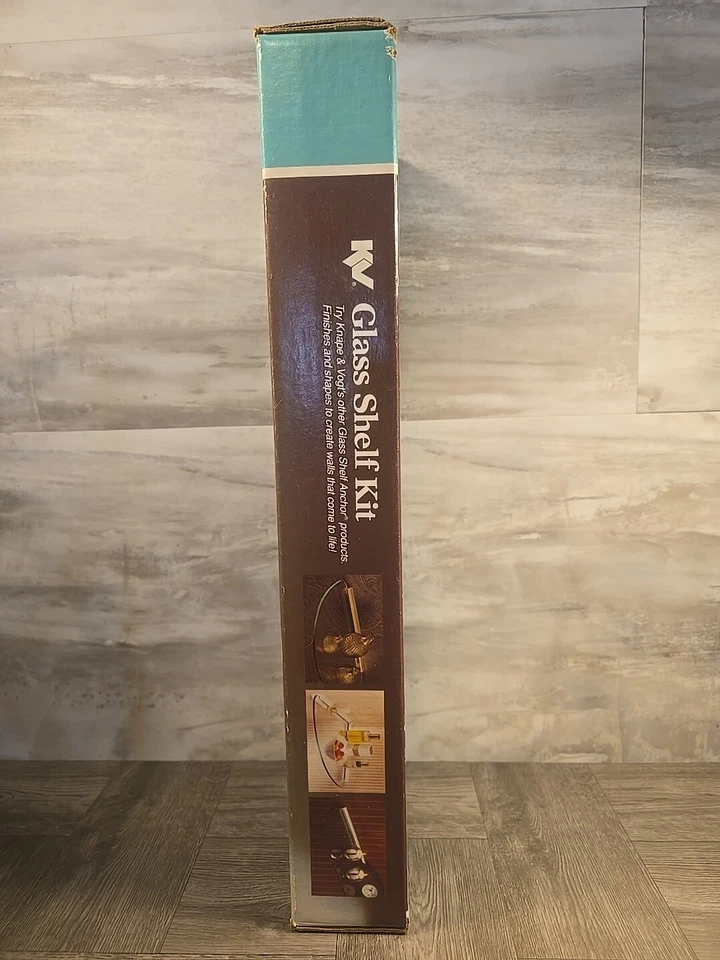 KV Knape & Vogt Kit de Estante de Vidrio Transparente Anclaje de Estante 6x18" Faltan Tornillos Caja Abierta Foto 2 de 4