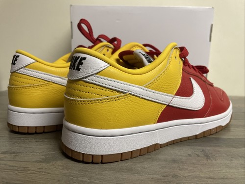 Menâs Nike Dunk Low Yellow Red White Gum Bottom Size 9 (AH7979-992) | eBay