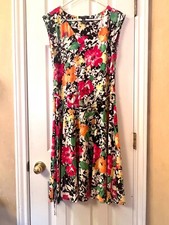 NWOT Lauren Ralph Lauren Colorful Floral Sleeveless Dress Size: L