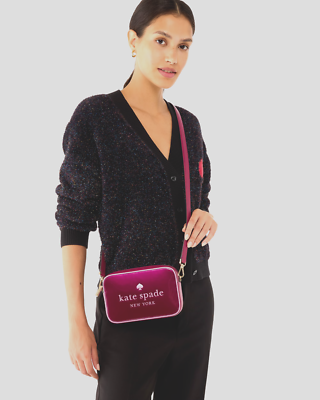 New Kate Spade Oh Snap Mini Camera Bag Dark Raspberry Multi | eBay
