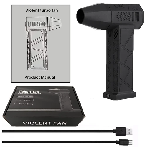 Ventola a getto turboventilatore a soffiatore USB ricaricabile violento motore brushless 130000 giri/min - Foto 5 di 13