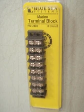 TERMINAL BLOCK BLUE SEA 661-2408 8 GANG 20AMP #6 SCREWS MARINE BOAT ELECTRICAL 