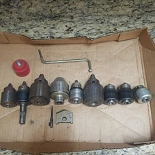 9 Machinist Drill Chucks Several Sizes Types Mainly Jacobs