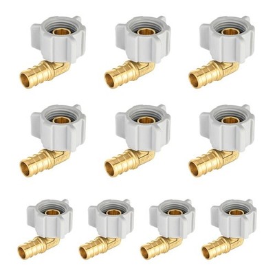 EFIELD 30PCS 1/2 PEX x1/2 Female NPT  Drop-ear Elbow Crimp Brass Fittings