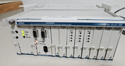 Adtran Total Access 850 W/ BCU PSU 3x FSX SIM2HG0DRA Modules Controller Rack Ear