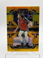 2024 PANINI SELECT WNBA ARIEL ATKINS 07/10 GOLD PRIZM CONCOURSE NO. 64 MYSTICS