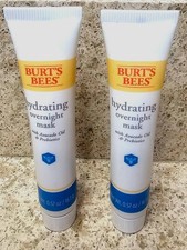 Lot of 2 BURTS BEES Hydrating Overnight Mask w Avocado Oil Prebiotics 0.57