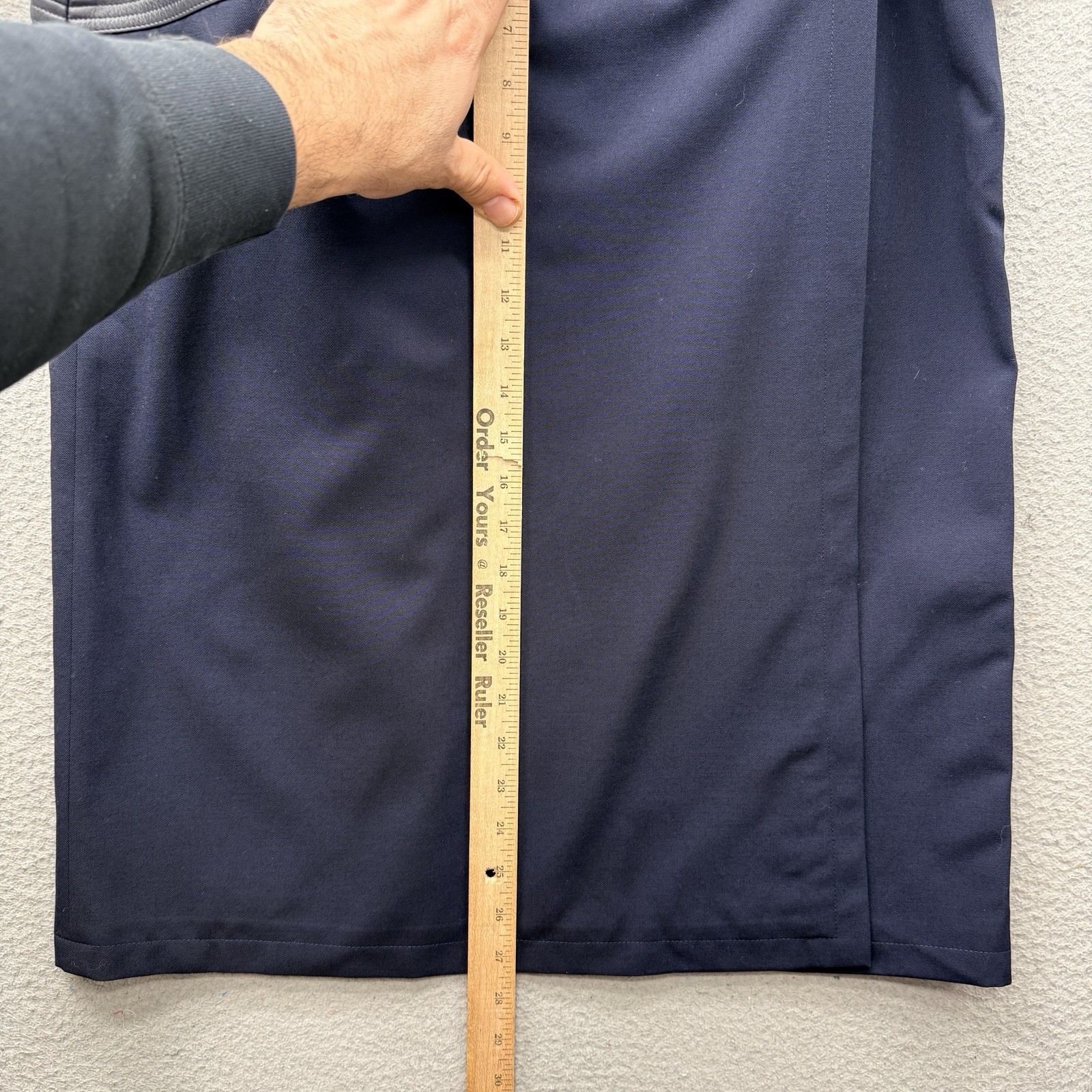 Escada Wool Wrap Side Leather Patch Buckle Knee L… - image 6