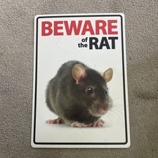 Beware Of The Rat Sign Poster