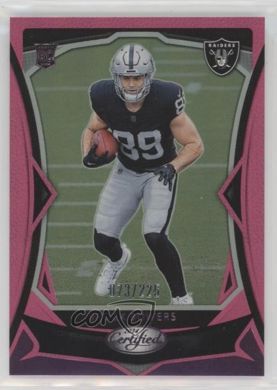 2024 Certified Rookies Pink Mirror 73/225 Brock Bowers #110 Rookie RC 0i8b