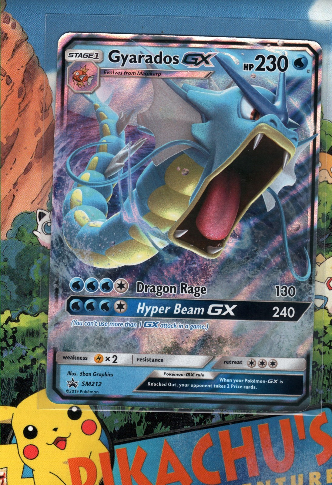 Pokémon TCG  Gyarados GX SM212 Sun & Moon Black Star Promo Holo  Regular NM/M