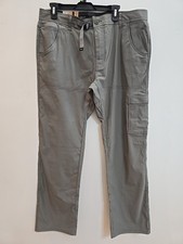 NWT prAna Stretch Zion Straight Men's Hiking Pants, Flint Gray, 36x34