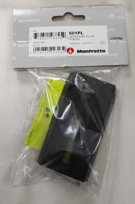 Manfrotto 501PL Sliding Quick Release Plate with 1/4''-20 Screw + 3/8'' adapter