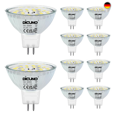 DiCUNO GU5 LED Lampe 5W 12V 10er Pack 50