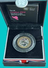 2012 Royal Mint Handover to Rio Silver proof £2 Coin + Box + COA